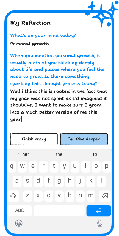 Guided Journaling feature screenshot